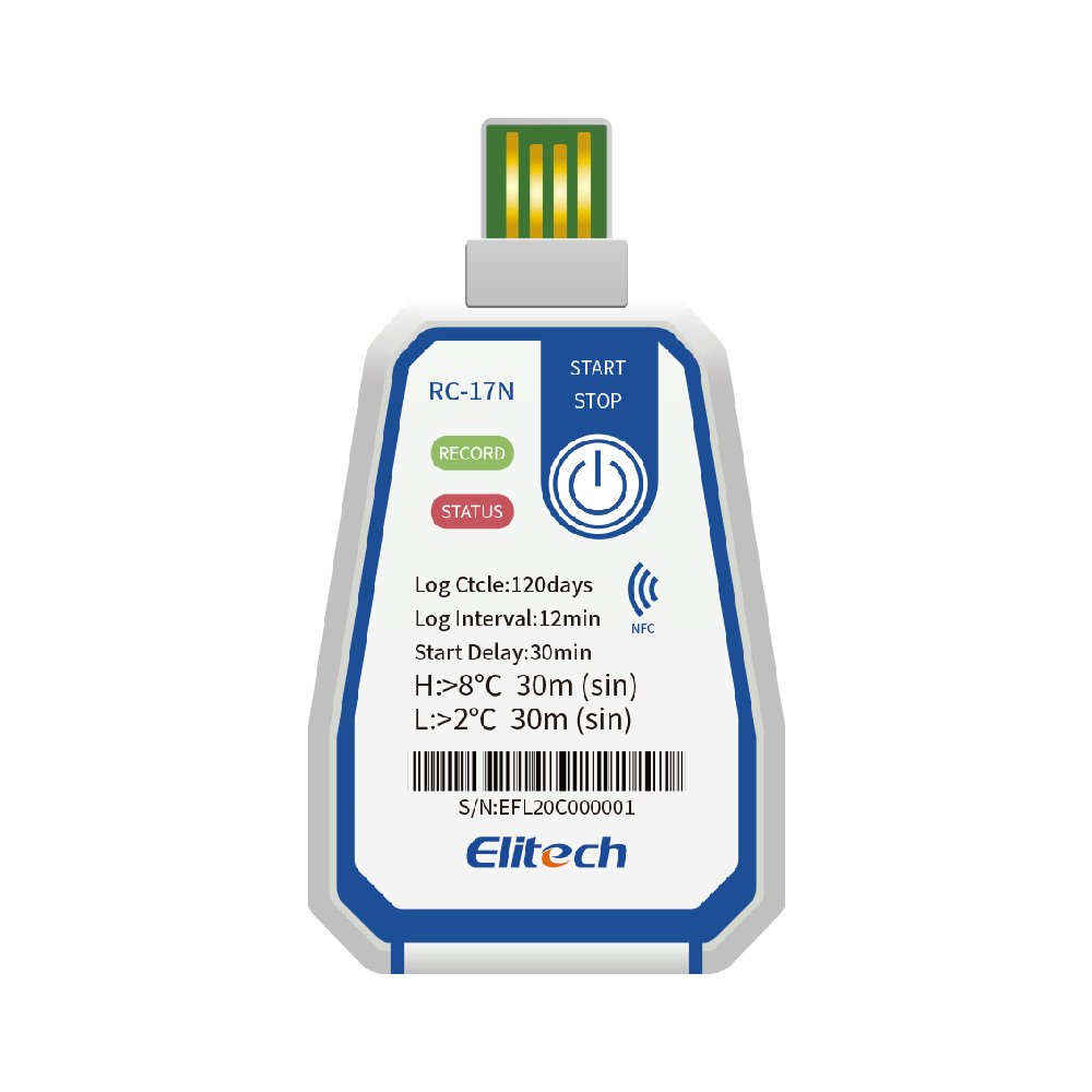 RC-17NK 일회용 NFC 온도기록계