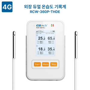 RCW-360+THDE cat1 외장 2채널 온습도 기록계 4G LTE