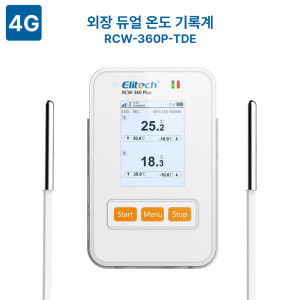 RCW-360+TDE cat1 외장 2채널 온도 기록계 4G LTE