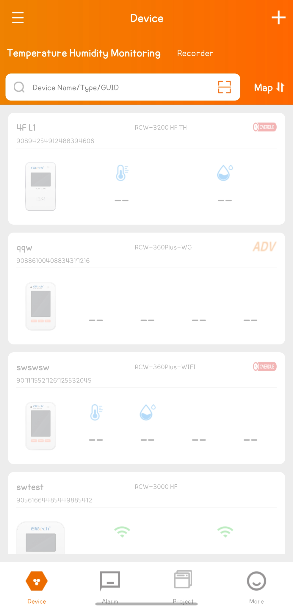 Device 화면 왼쪽 상단 메뉴 버튼